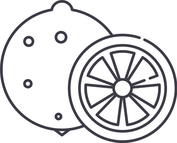 橙色图标线性孤立薄图片下载