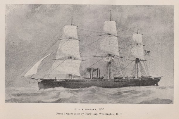 美国尼亚加拉号蒸汽船，1857年，19世纪美国海军历史图片下载