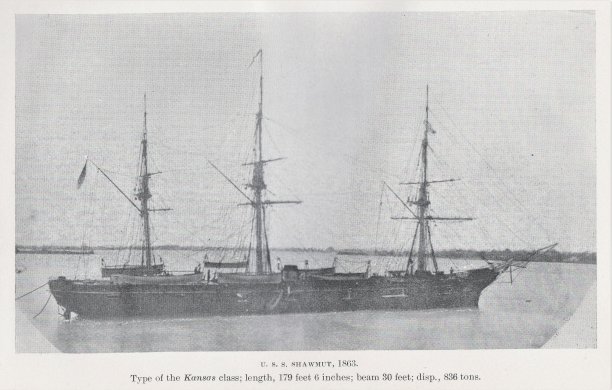 肖穆特号，1863年，美国内战，19世纪美国海军历史图片下载