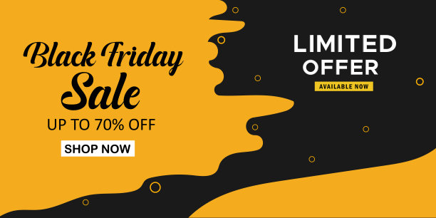 黑色星期五限时优惠横幅图片下载