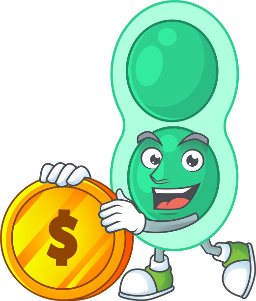 卡通图片绿色肺炎链球菌图片下载