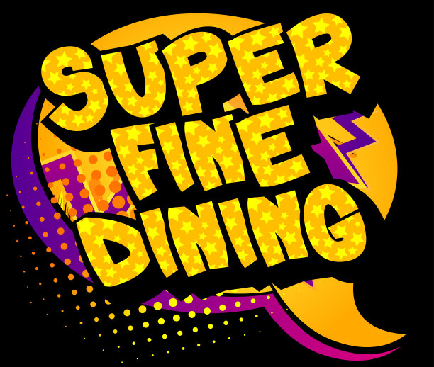 超级美食-漫画风格的文本。图片下载