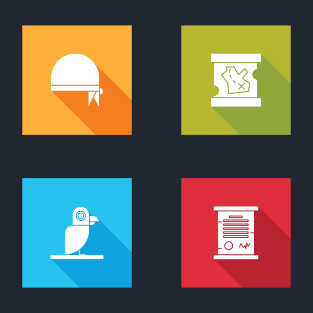 设置海盗头巾头部藏宝图鹦鹉图片下载