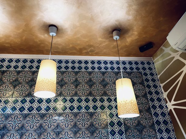 复古灯具吊顶图片下载