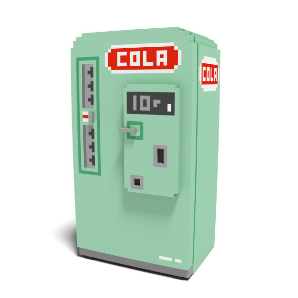 体素复古可乐饮料机图片下载