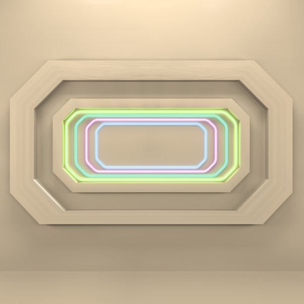 抽象的霓虹灯墙图片下载