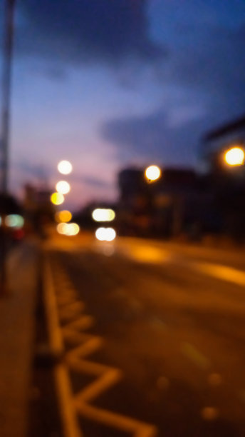 模糊视图在街道边图片下载