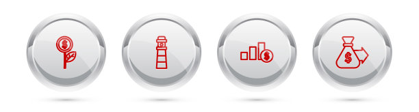 设置线美元植物灯塔饼图和图片下载