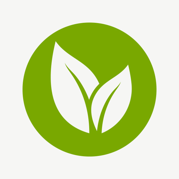 摘要生态自然叶片标志设计模板图片下载