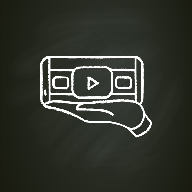 手机视频粉笔图标图片下载