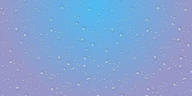 水滴雨在蓝色背景逼真图片下载