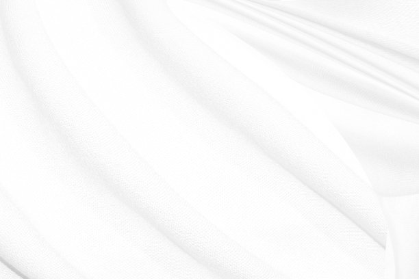抽象干净时尚编织美丽柔软的织物光滑曲线形状装饰纺织品白色背景图片下载