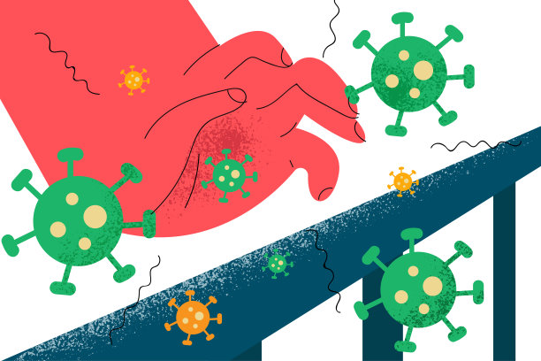 COVID-19，细菌，冠状病毒概念图片下载