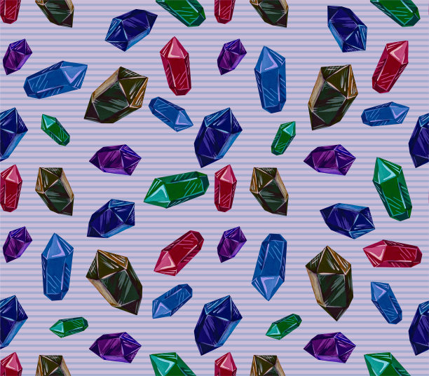 多种颜色的矿物晶体图片下载