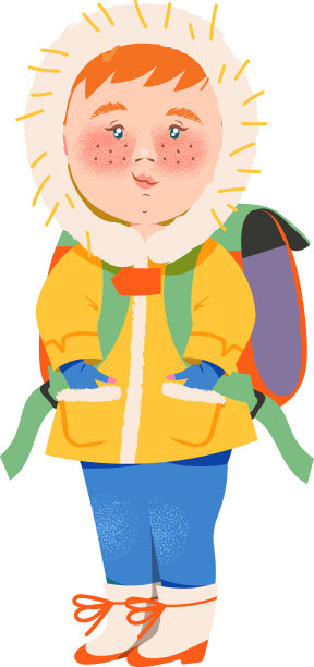 红头发的女孩性格在温暖的冬天的衣服图片下载