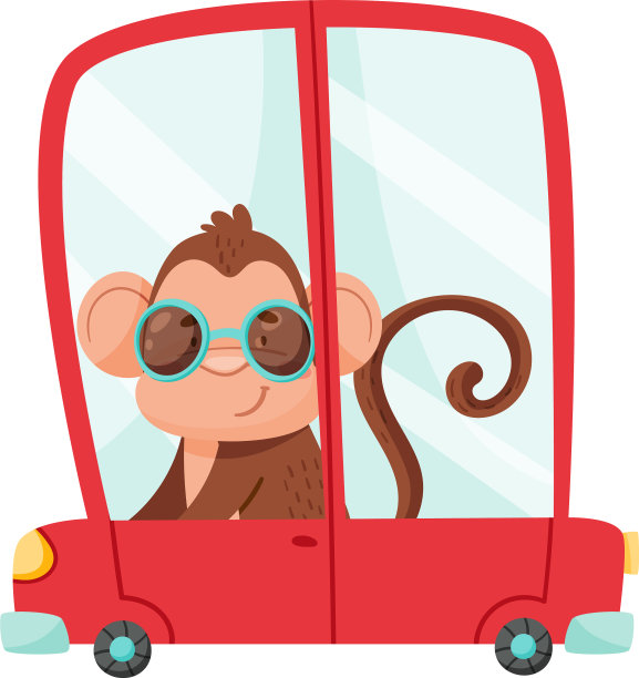 可爱的猴子戴着突出的耳朵图片下载