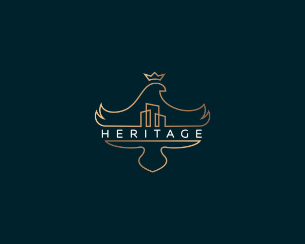 鸟冠线性标志图标设计简约风格图片下载