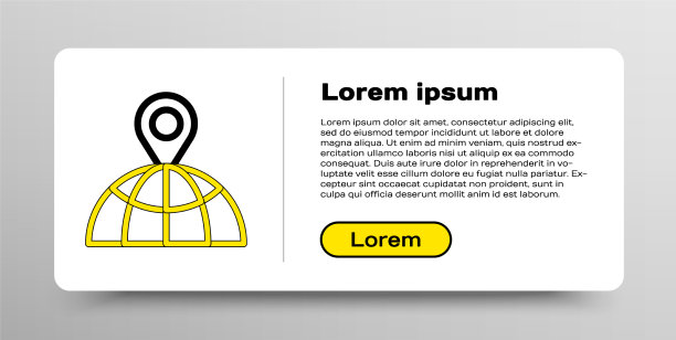 线位置上的地球仪图标隔离在白色图片下载