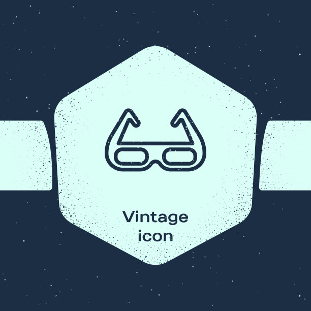 Grunge线运动自行车太阳镜图标孤立图片下载