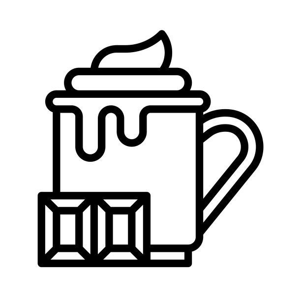 圣诞节热巧克力饮品图标图片下载