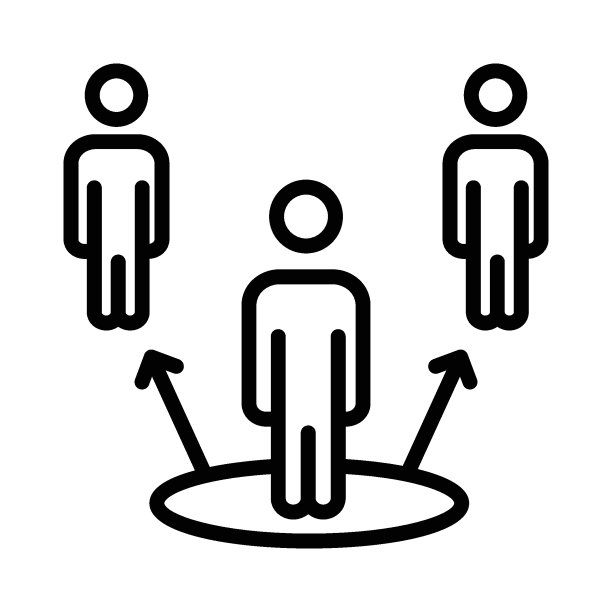 相互远离，流行病的社会距离概念，白色背景下的社会隔离，公共卫生意识信息矢量字形图标设计，预防冠状病毒病符号图片下载