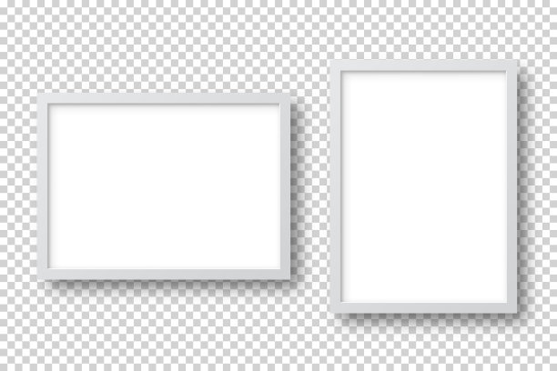 逼真的画框孤立上透明图片下载