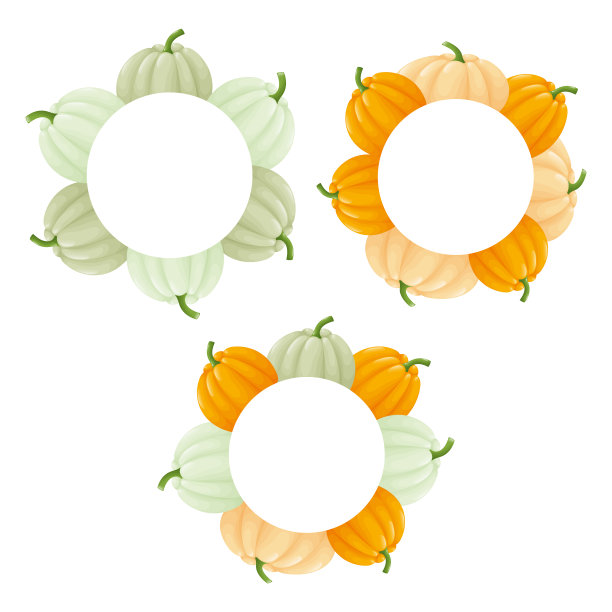 南瓜相框。图片下载