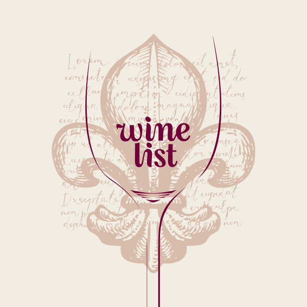 酒单上有酒杯和鸢尾酒图片下载