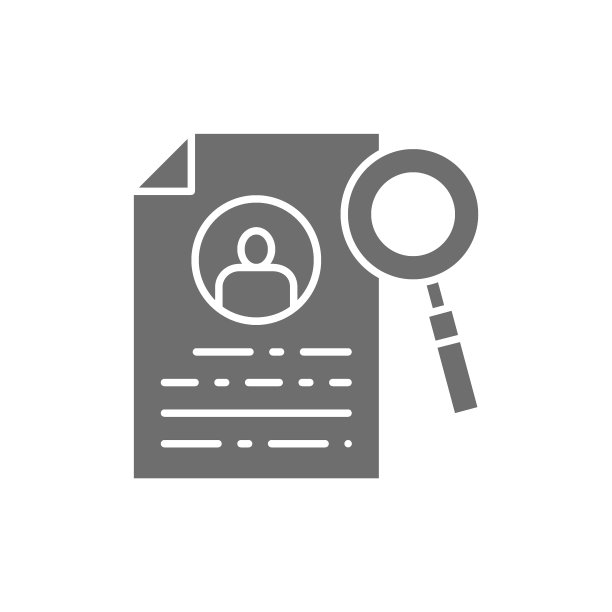 简历，求职，就业能力，员工档案灰色图标。图片下载