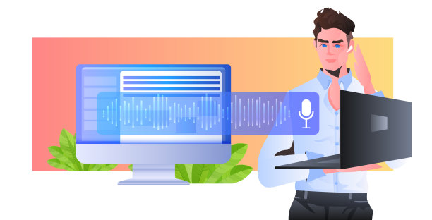 男子交流在即时通讯工具通过语音信息音频聊天应用在线交流图片下载