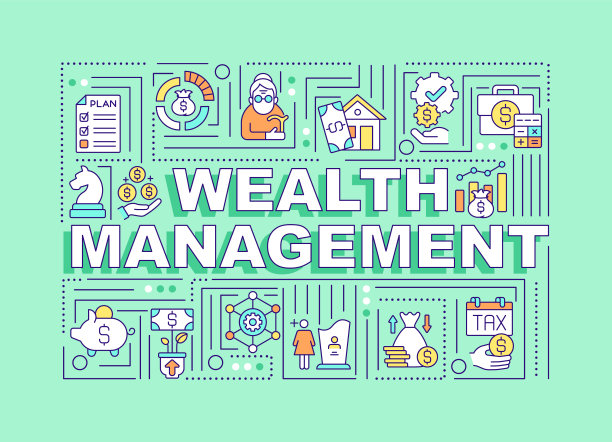 财富管理字概念横幅图片下载
