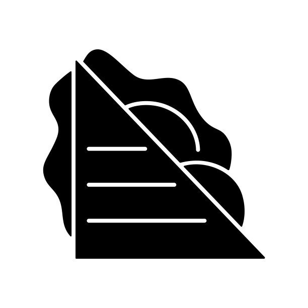 三明治黑色字形图标图片下载