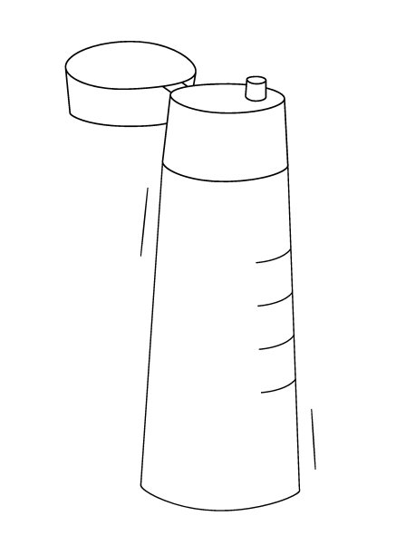 可重复使用的个人水瓶。轮廓孤立的涂鸦对象在一个白色。图片下载