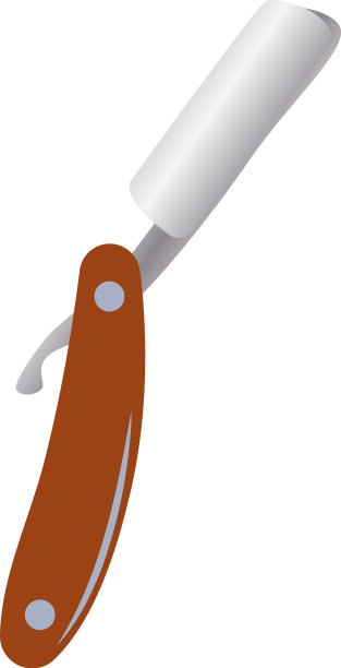 剃须刀图标设计模板孤立图片下载