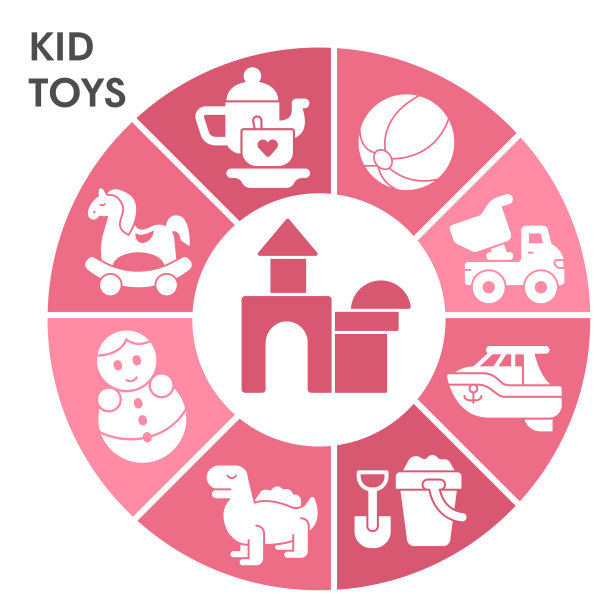 现代儿童玩具信息图形设计模板图片下载