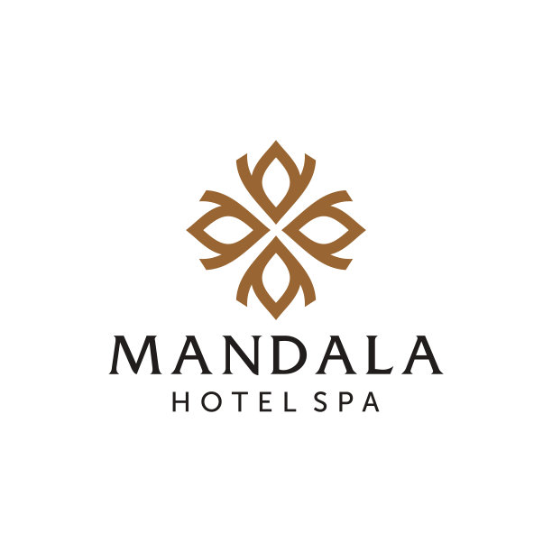 抽象曼陀罗花漩涡标志图标图片下载