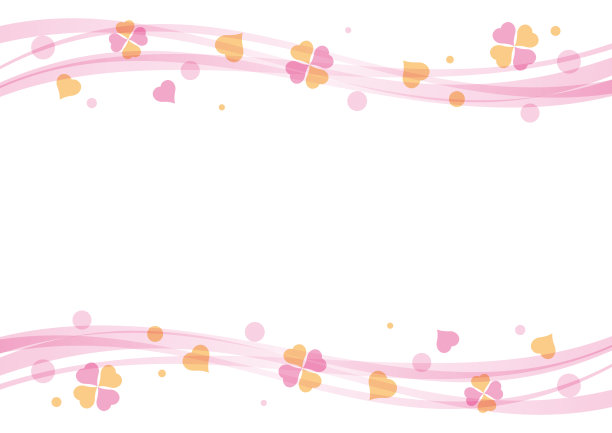 三叶草和波浪线背景图片下载