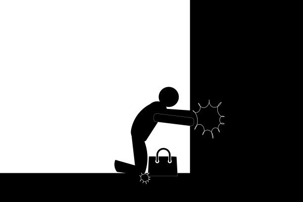 撞到墙图片下载