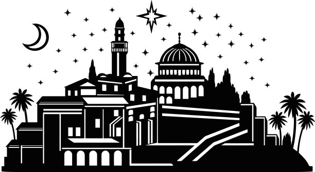 圣夜剪影-耶稣诞生场景宝贝图片下载