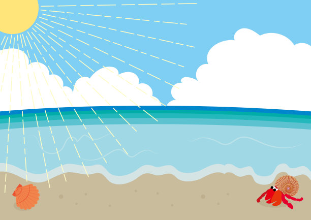 夏天的海滩图片下载