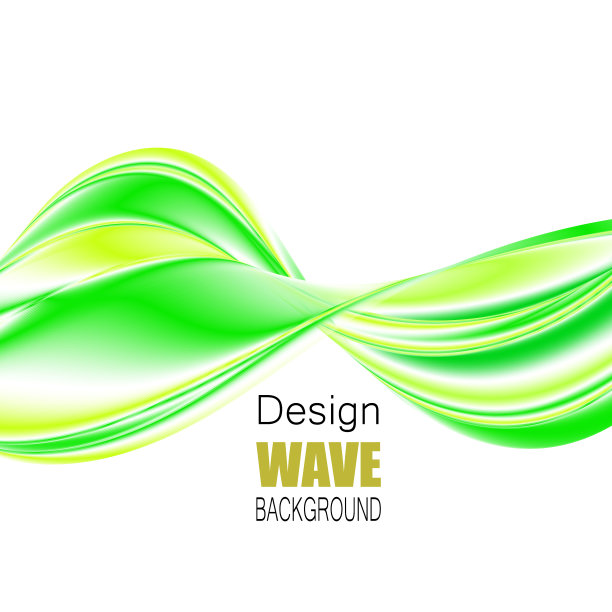 抽象的绿色装饰时尚的现代波浪设计横幅背景图片下载
