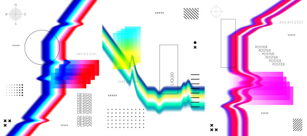 矢量插图。抽象液体颜色形状收集孤立在白色几何背景。现代艺术。设计元素为海报，书籍封面，小册子，杂志，传单，小册子，布局图片下载
