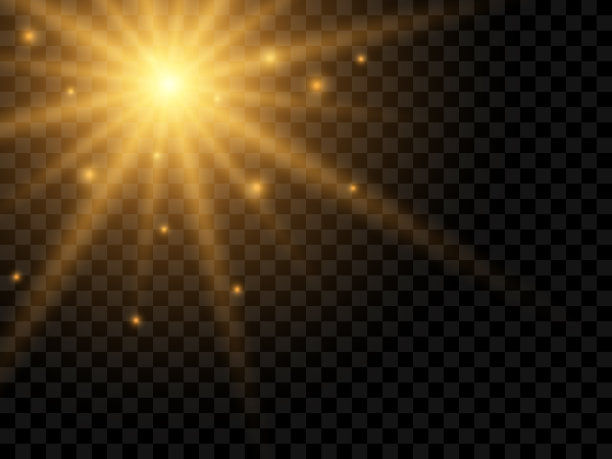 阳光在透明的背景上图片下载