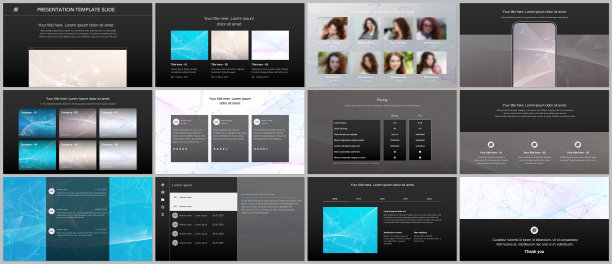 为网站设计，报告，投资组合的矢量模板。模板演示幻灯片，传单，传单，小册子封面，报告。用于科学或医学概念设计的波流背景。图片下载