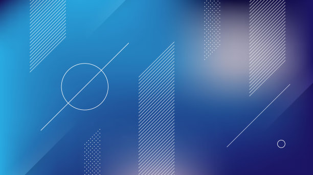 抽象现代背景与深蓝色梯度和孟菲斯元素。图片下载