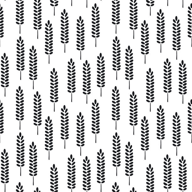 黑白无缝图案与涂鸦漩涡，无尽的重复纹理图片下载