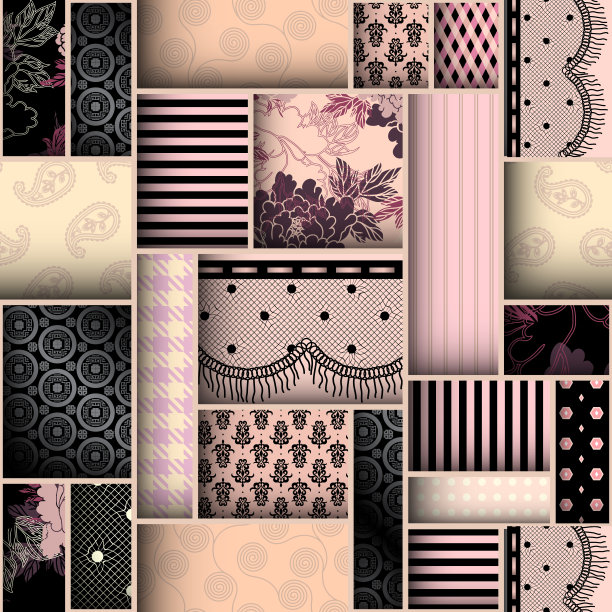 剪纸造型设计。无缝的矢量模式。图片下载