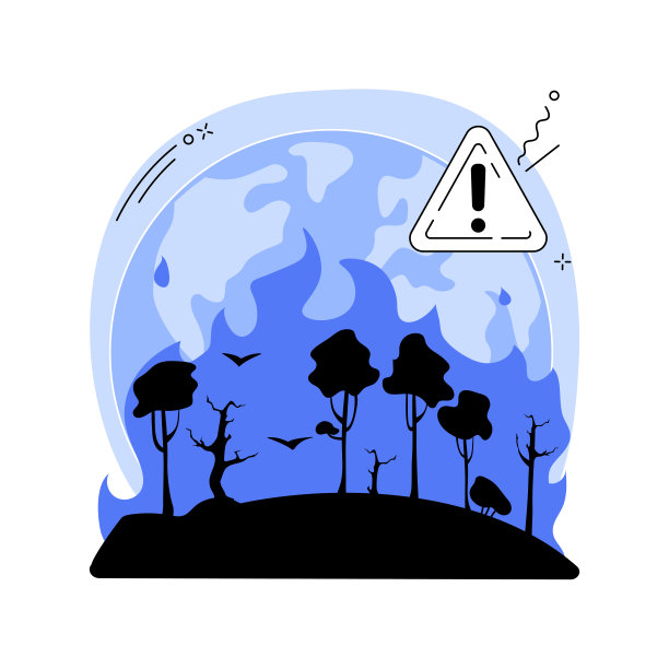 野火抽象概念矢量插图。图片下载