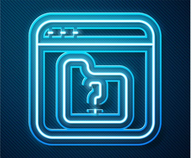 发光的霓虹灯行文件缺少图标隔离图片下载