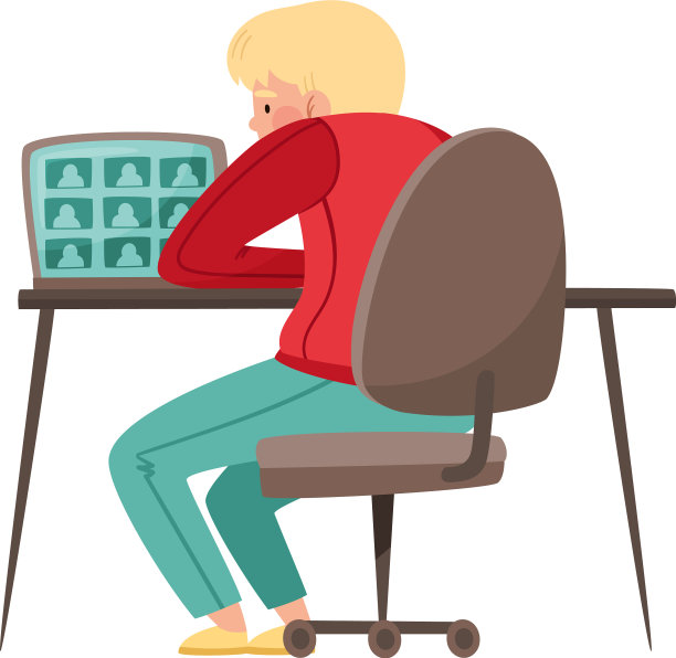 男孩学校学生参加在线课程通过图片下载